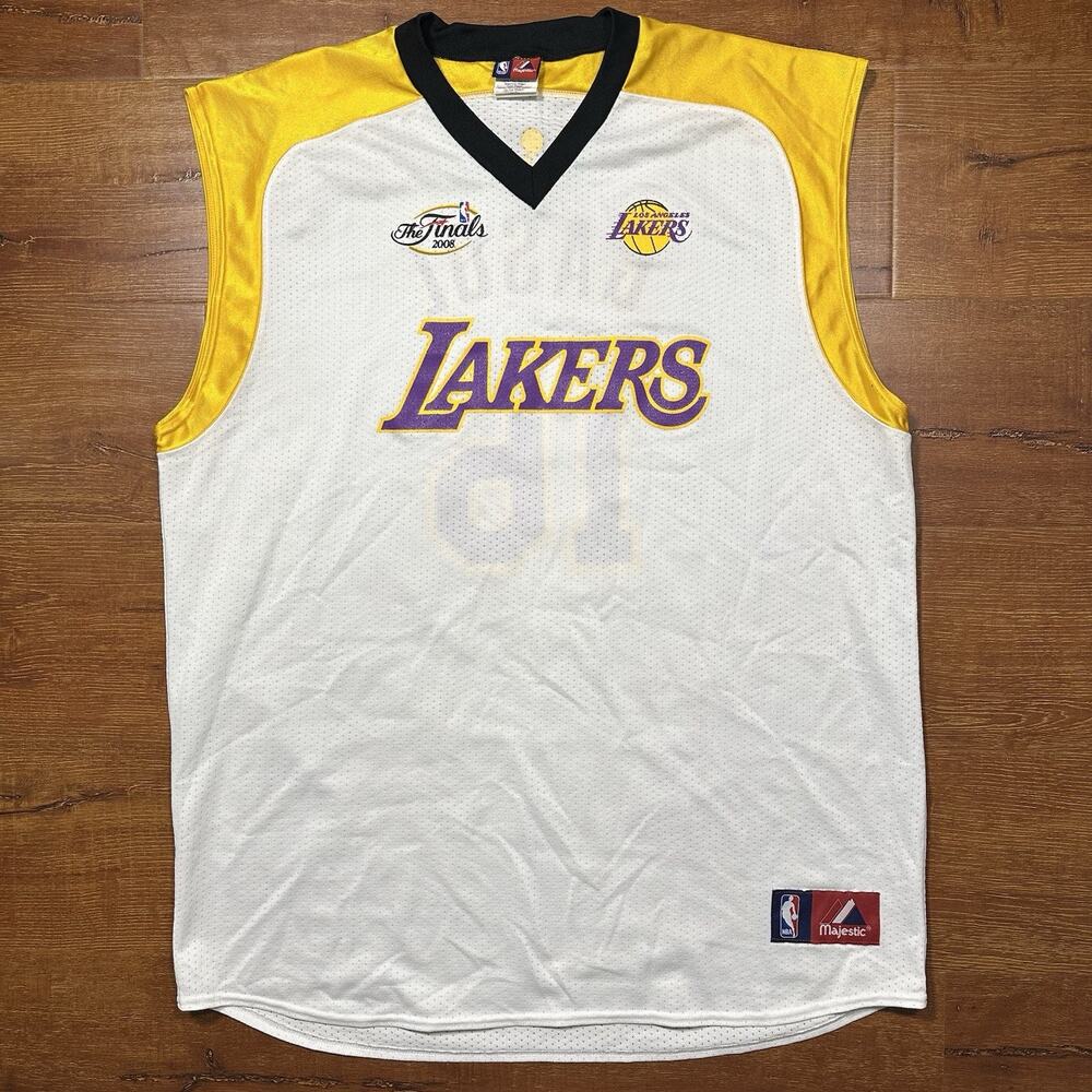 Majestic Los Angeles Lakers Pau Gasol Basketball Jersey Mens 2XL Finals 2008 #16